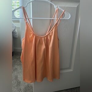 Orange strappy tank top